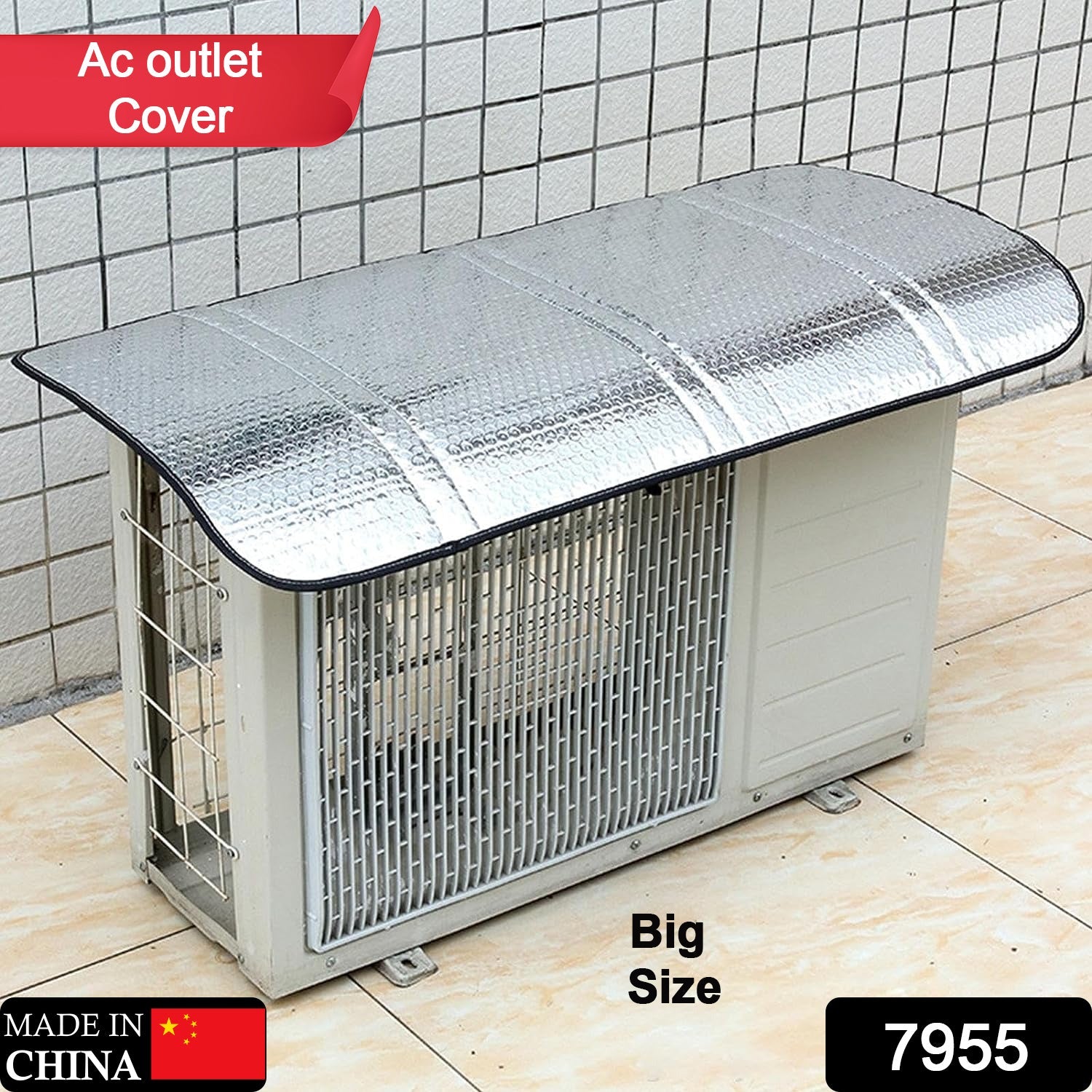 7955 Air Conditioner Outdoor Unit Cover, Outdoor Unit Protective Cover, Aluminum Foil Material, Sun, Rain, Snow, Wind, Dust, Protects Outdoor Units Cover (Big) 7955 Air Conditioner Outdoor Unit Cover, Outdoor Unit Protective Cover, Aluminum Foil Material, Sun, Rain, Snow, Wind, Dust, Protects Outdoor Units Cover (Big)